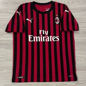 Puma 2019/20 AC Milan Home Football Soccer Jersey Red Black Youth Size Large